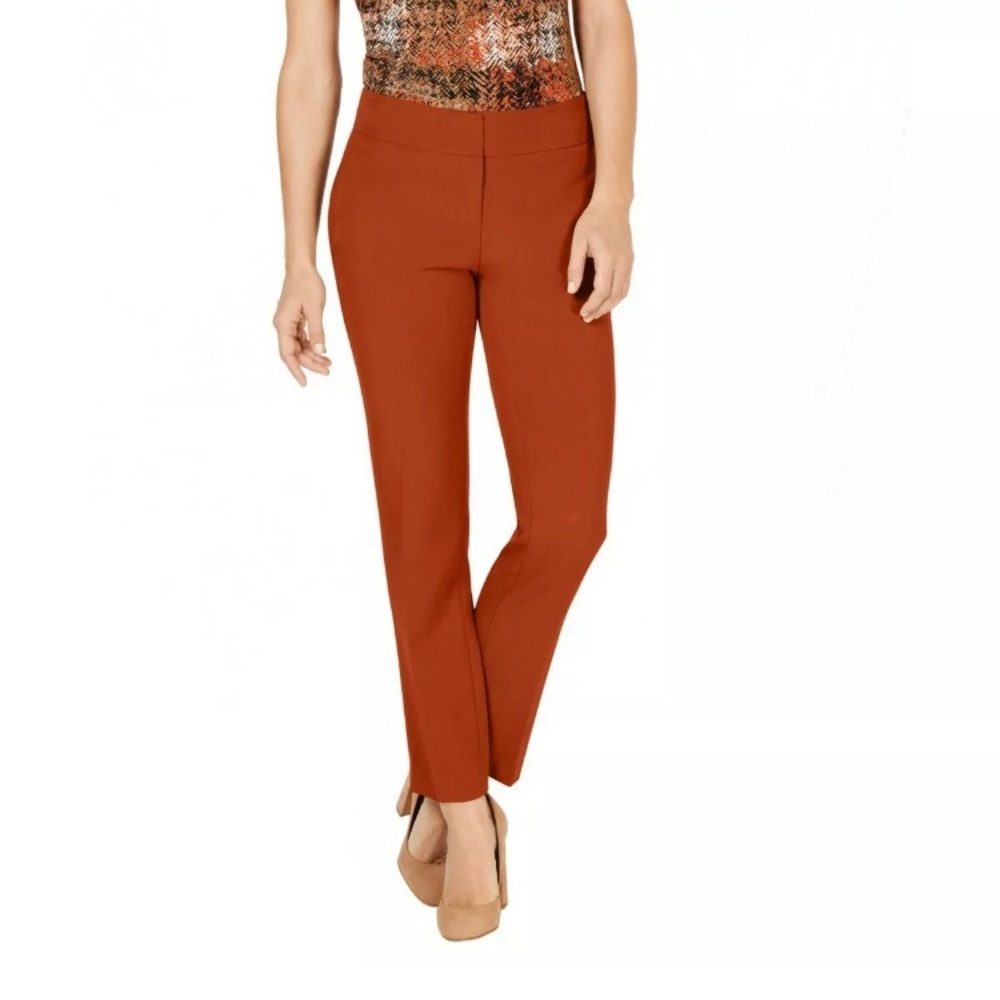Kasper Womens Red Straight Dress Pants Plus 18